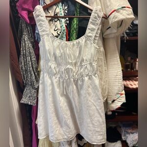 White Floral Mini Dress